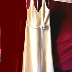 NWT Yellow Bridesmaid Halter Top Dress. Size 8
